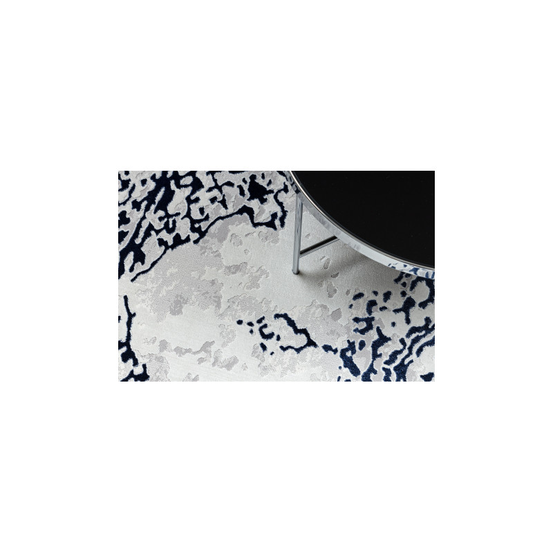 Dywan ALLURE 1961 Ornament, ramka - Strukturalny, stylowy, glamour biały / niebieski 140x190cm