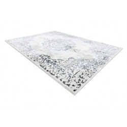 Dywan ALLURE 1961 Ornament, ramka - Strukturalny, stylowy, glamour biały / szary 80x150cm