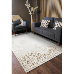 Dywan ALLURE 1961 Ornament, ramka - Strukturalny, stylowy, glamour krem / złoty 120x170cm Dywan ALLURE 1961 Ornament, ramka - Strukturalny, stylowy, glamour krem / złoty 120x170cm