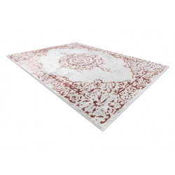 Dywan ALLURE 1961 Ornament, ramka - Strukturalny, stylowy, glamour biały / różowy 120x170cm Dywan ALLURE 1961 Ornament, ramka - Strukturalny, stylowy, glamour biały / różowy 120x170cm