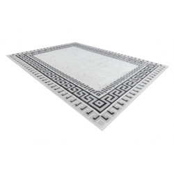 Dywan ALLURE 1960 Grecki klucz, ramka - Strukturalny, stylowy, glamour biały / szary 200x290cm