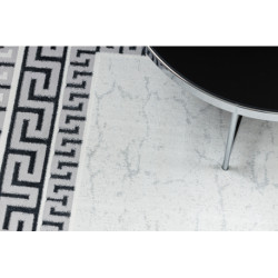 Dywan ALLURE 1960 Grecki klucz, ramka - Strukturalny, stylowy, glamour biały / szary 200x290cm
