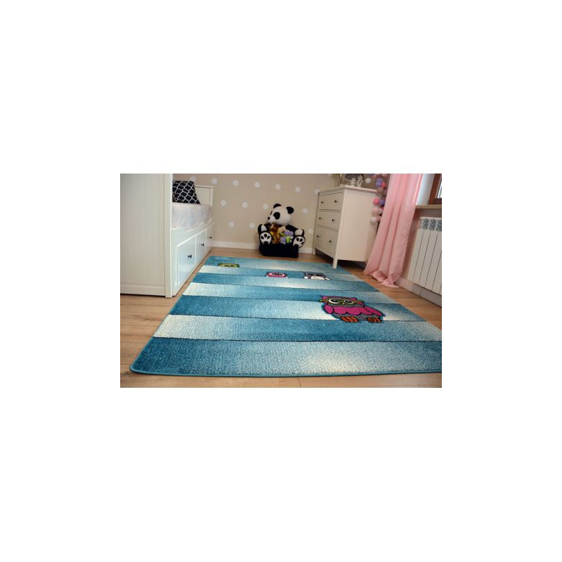 Dywan KIDS Sowy niebieski C412 140x190cm Dywan KIDS Sowy niebieski C412 140x190cm