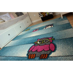 Dywan KIDS Sowy niebieski C412 140x190cm Dywan KIDS Sowy niebieski C412 140x190cm
