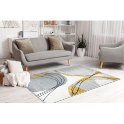 Dywan FUSION 5868 biały / żółty - Linie, nowoczesny, abstrakcyjny 120x170cm
