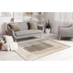 Dywan FUSION 8256 krem / beż - Ramka, vintage, nowoczesny, abstrakcyjny 80x150cm
