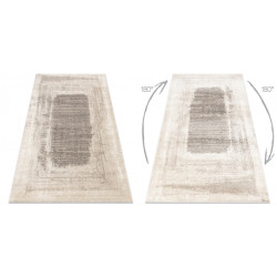 Dywan FUSION 8256 krem / beż - Ramka, vintage, nowoczesny, abstrakcyjny 160x220cm