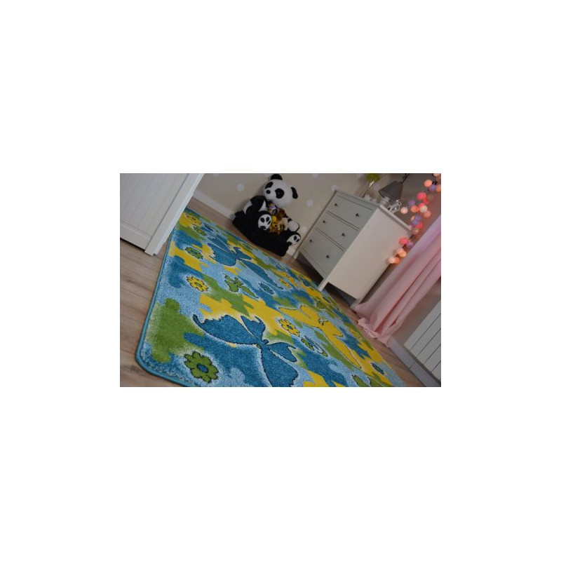 Dywan KIDS Butterfly niebieski C429 240x330cm Dywan KIDS Butterfly niebieski C429 240x330cm