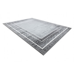 Dywan ALLURE 1960 Grecki klucz, ramka - Strukturalny, stylowy, glamour szary 120x170cm