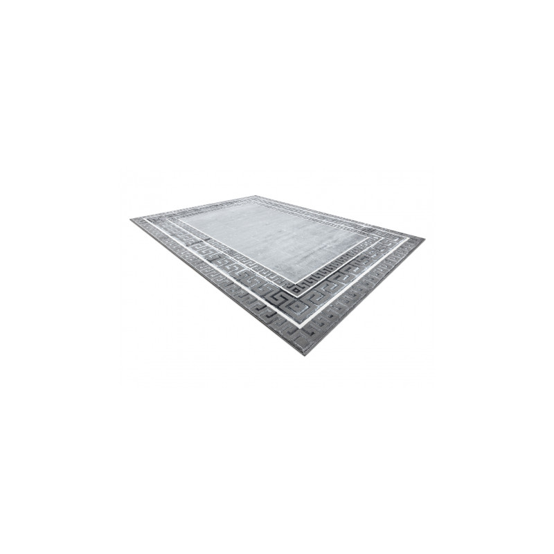 Dywan ALLURE 1960 Grecki klucz, ramka - Strukturalny, stylowy, glamour szary 120x170cm