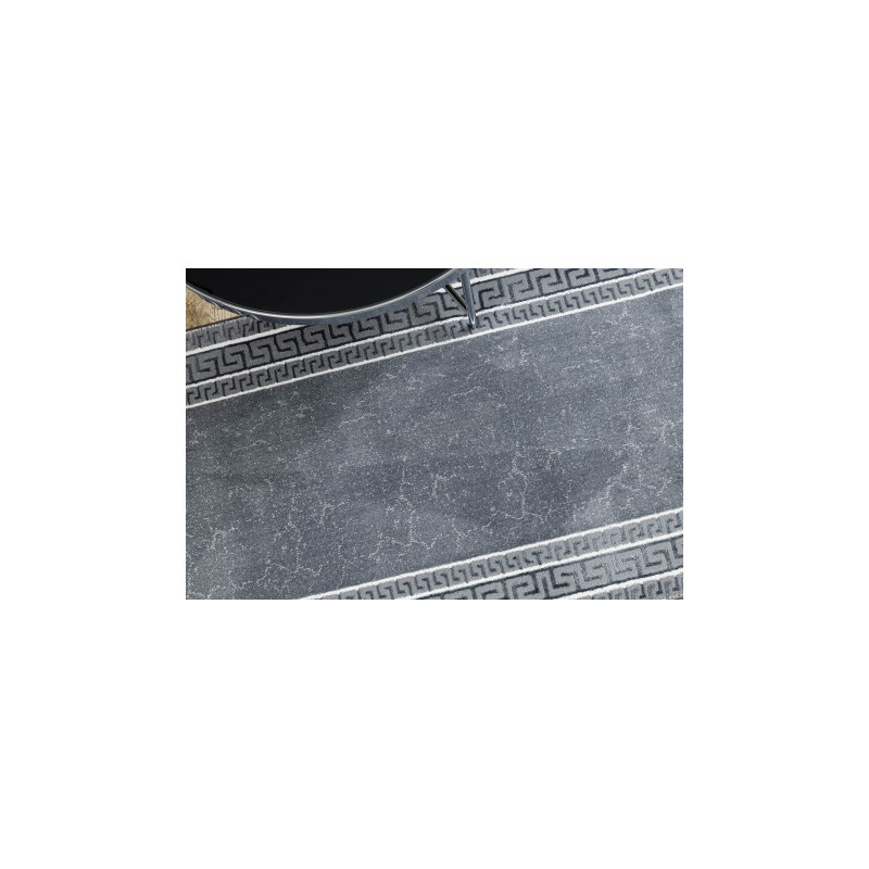 Dywan, chodnik ALLURE 1960 Grecki klucz, ramka - Strukturalny, stylowy, glamour szary 80x200cm