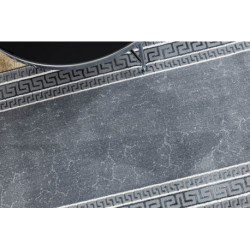 Dywan, chodnik ALLURE 1960 Grecki klucz, ramka - Strukturalny, stylowy, glamour szary 80x250cm