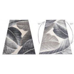 Dywan FUSION 8912 ciemny szary - Pióra, nowoczesny, abstrakcyjny 140x190cm