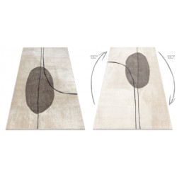 Dywan FUSION 0808 krem / beż - Geometryczny, nowoczesny, abstrakcyjny 140x190cm