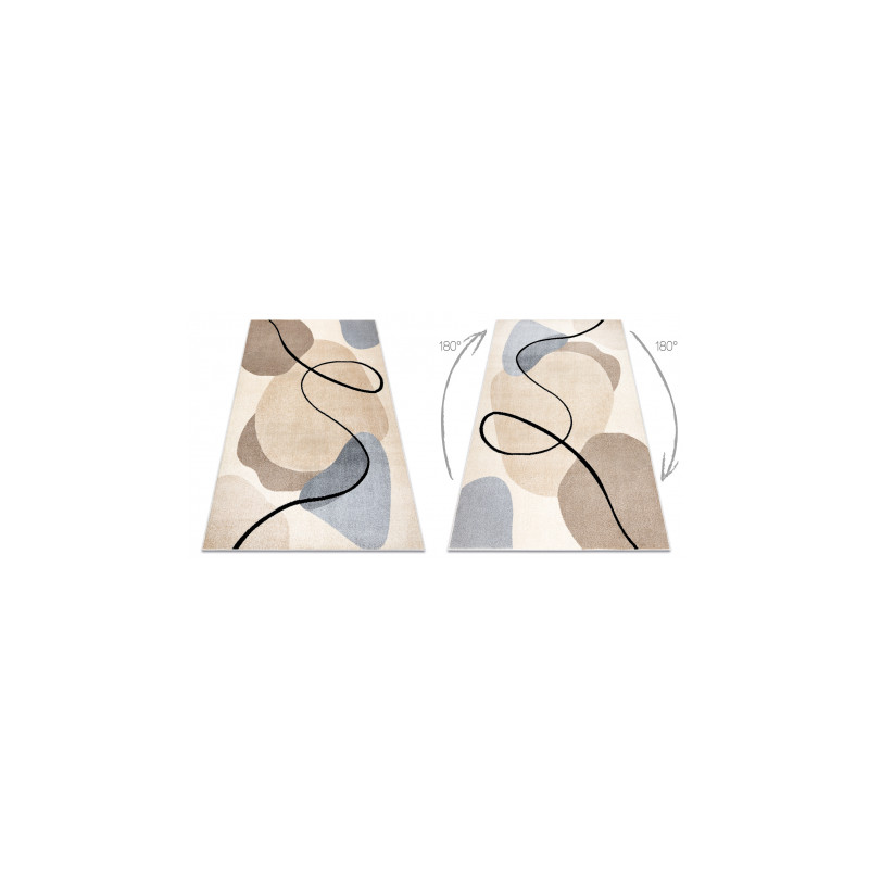 Dywan FUSION 9213 krem / beż - Geometryczny, nowoczesny, abstrakcyjny 240x330cm