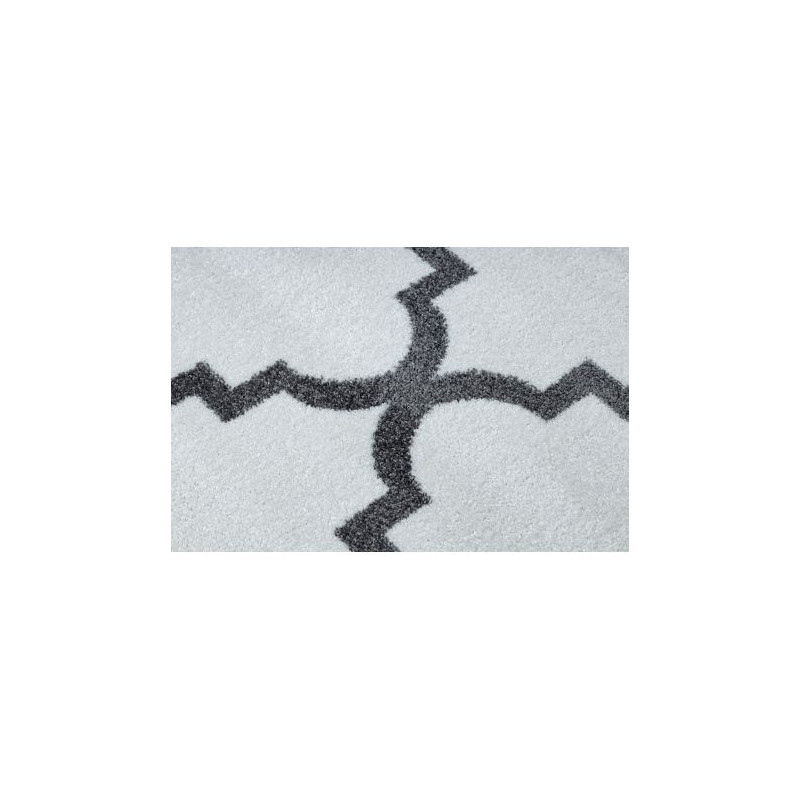 Dywan SKETCH koło - F343 krem/szara koniczyna marokańska trellis koło 100cm