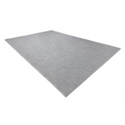 Dywan SZNURKOWY SIZAL FLAT 48663/037 srebrny GŁADKI 200x290cm