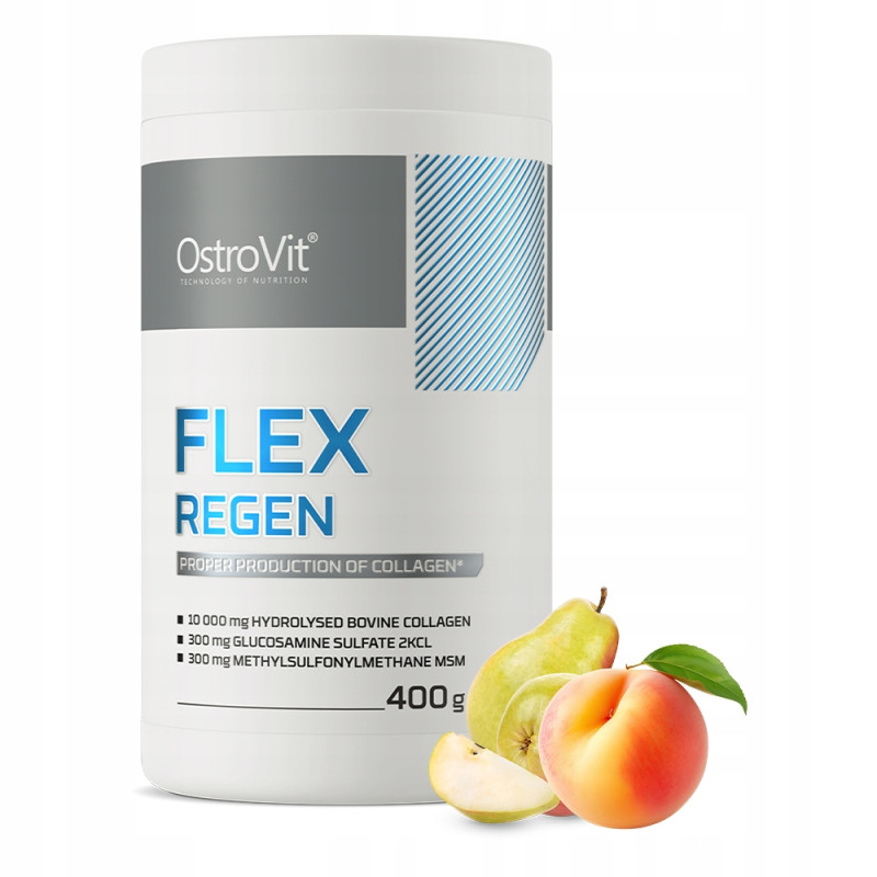 Produkt wieloskładnikowy OstroVit 400g brzoskiwnia-gruszka FLEX stawy kości Produkt wieloskładnikowy OstroVit 400g brzoskiwnia-gruszka FLEX stawy kości