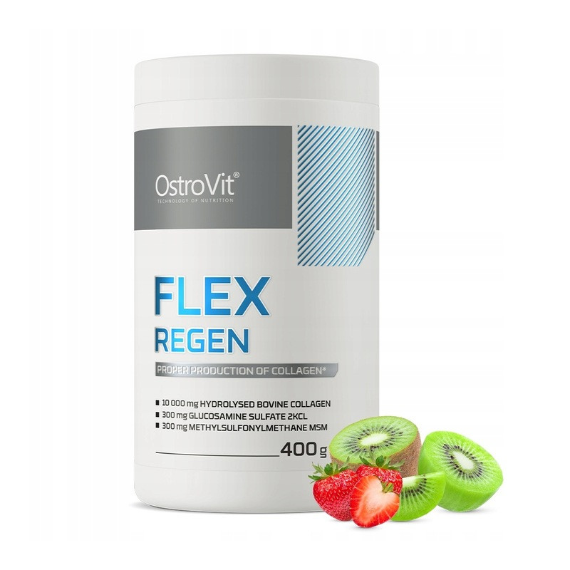 Produkt wieloskładnikowy OstroVit 400 g truskawka-kiwi FLEX stawy kości