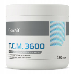 OstroVit T.C.M CREATINE Jabłczan kreatyny TCM CZYSTA MASA ENERGIA 180 caps