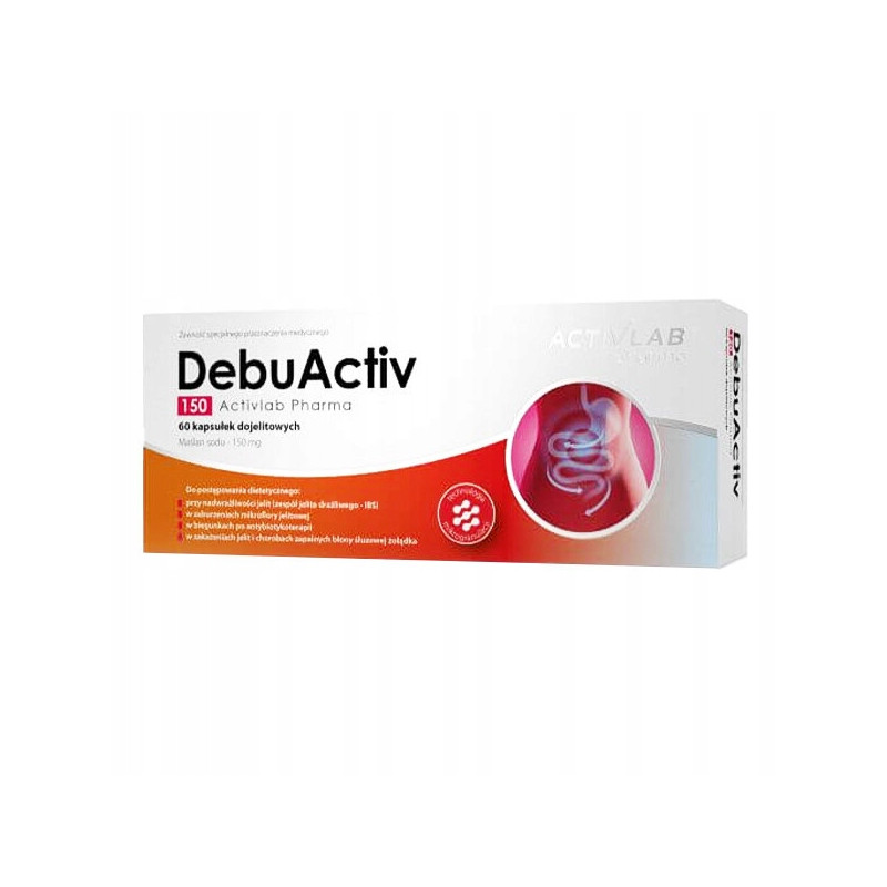 ACTIVLAB DEBUACTIV FORTE 150 MAŚLAN SODU TRAWIENIE UKŁAD POKARMOWY IBS SIBO ACTIVLAB DEBUACTIV FORTE 150 MAŚLAN SODU TRAWIENIE UKŁAD POKARMOWY IBS SIBO