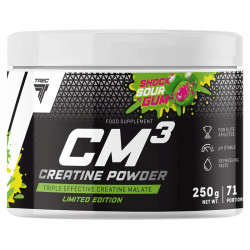 TREC CM3 Powder 250g JABŁCZAN KREATYNY TCM SIŁA MASA POMPA GUMA BALONOWA