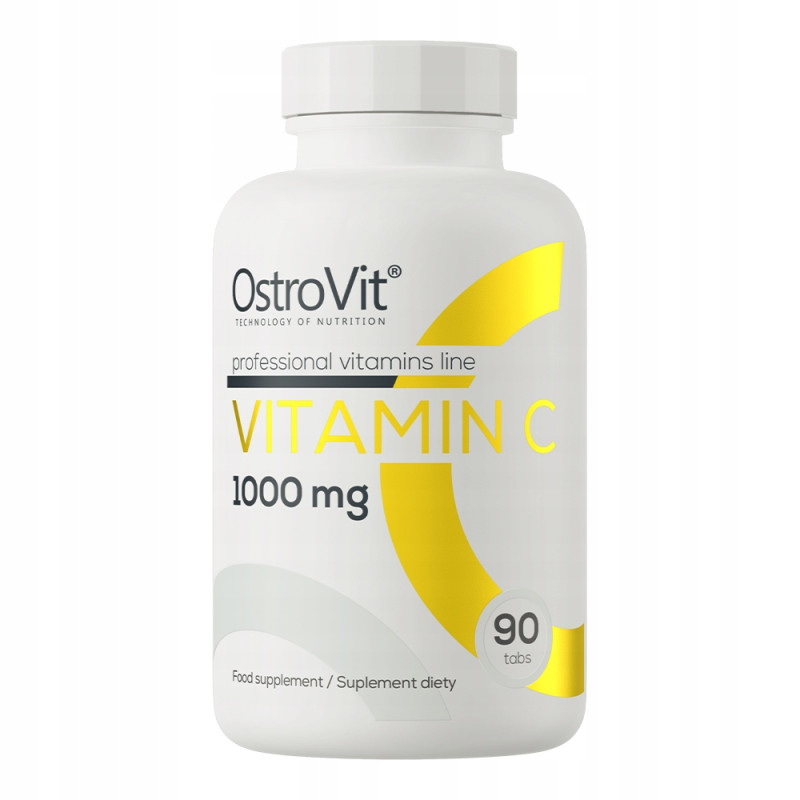 OstroVit Witamina C 1000 mg Kwas L-Askorbinowy ODPORNOŚĆ 90 tabletek