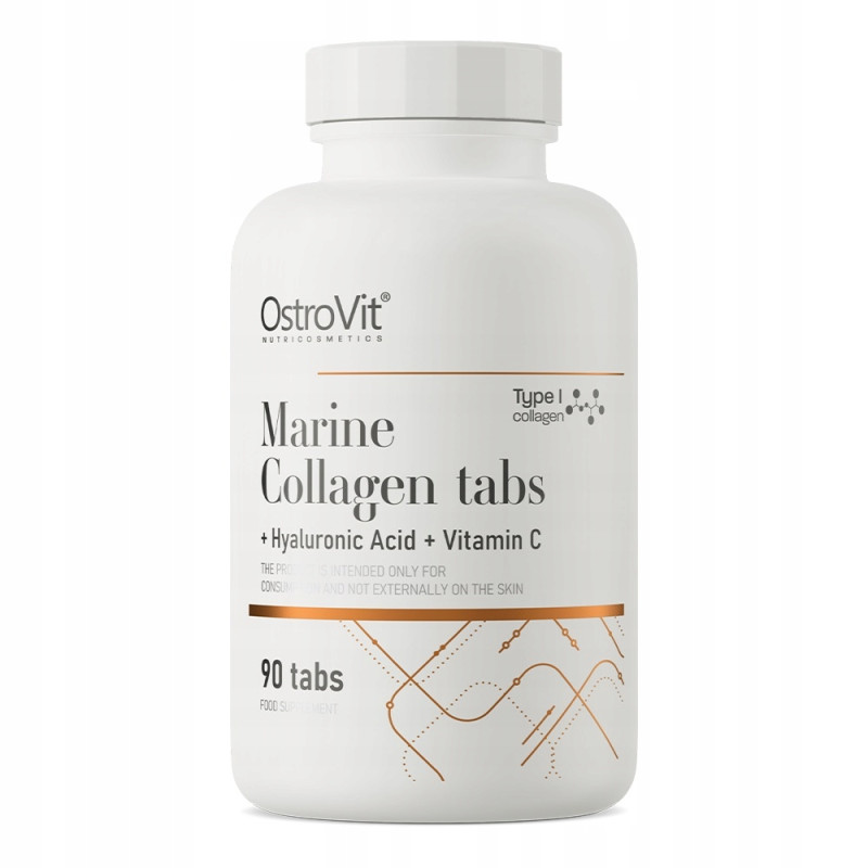 OstroVit Kolagen Morski Rybi TYP I + Kwas Hialuronowy + Witamina C 90 tabs OstroVit Kolagen Morski Rybi TYP I + Kwas Hialuronowy + Witamina C 90 tabs