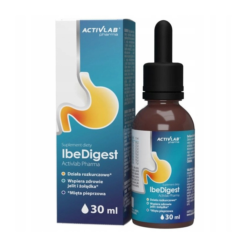 Activlab Pharma IbeDigest 30 ml działa rozkurczowo, bez cukru, ból brzucha