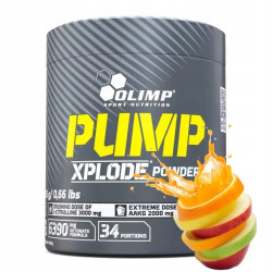 OLIMP PUMP XPLODE Powder 300g POMPA ARGININA WITAMINY BCAA - fruit punch