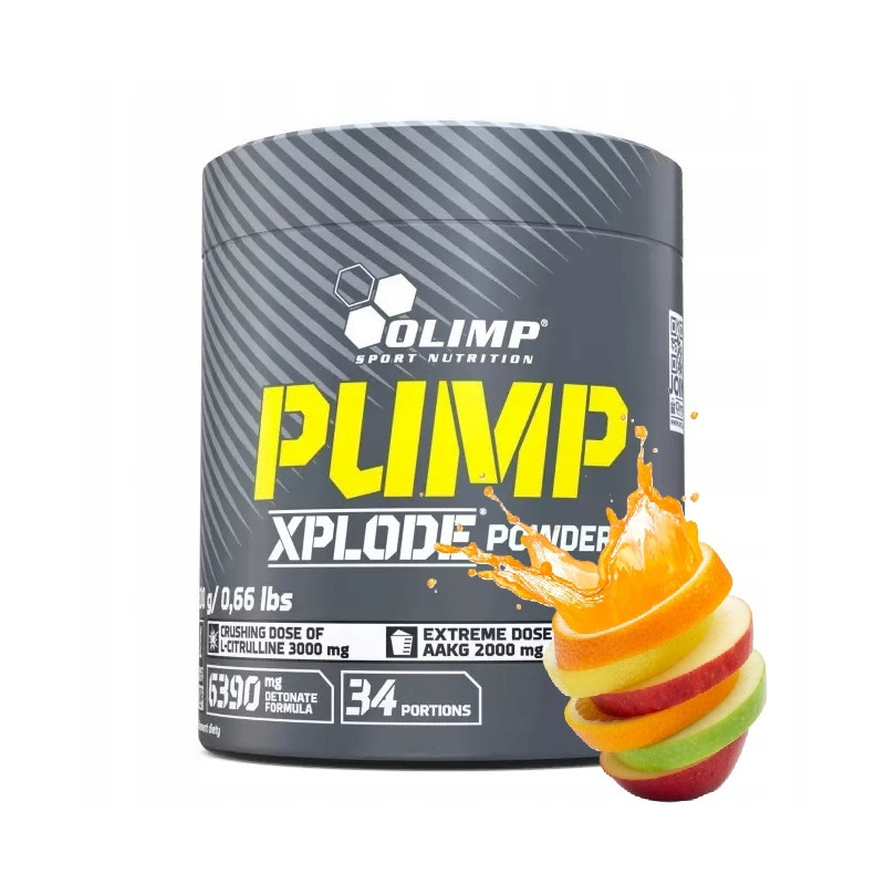 OLIMP PUMP XPLODE Powder 300g POMPA ARGININA WITAMINY BCAA - fruit punch