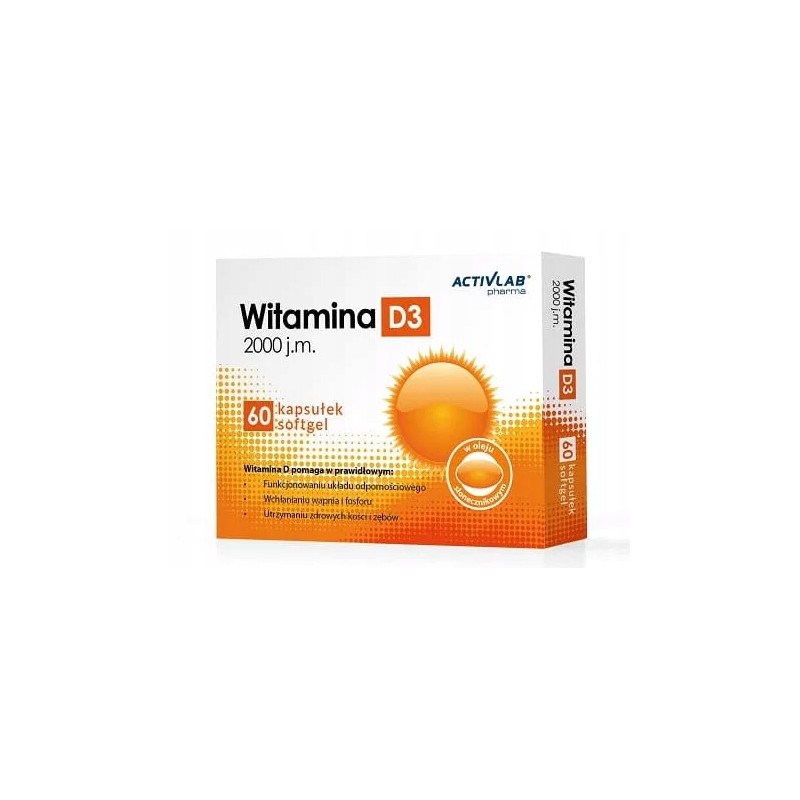 ACTIVLAB WITAMINA D3 2000 60 KAPS KOŚCI ODPORNOŚĆ ACTIVLAB WITAMINA D3 2000 60 KAPS KOŚCI ODPORNOŚĆ