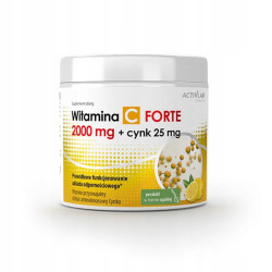 Activlab Witamina C 2000 mg + Cynk 25 mg FORTE 500g ODPORNOŚĆ CYTRYNA