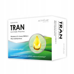 Tran 500mg WITAMINA A+D3+Omega 3 ODPORNOŚĆ SERCE