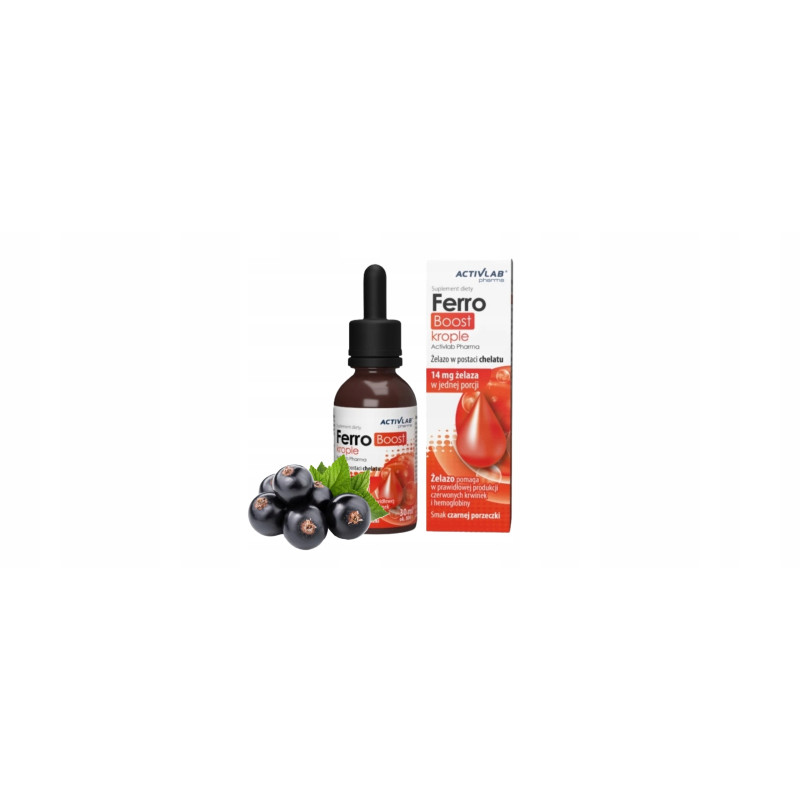 Activlab FerroBoost Żelazo w Kroplach z Chelatem dla Wegan Glicynian 30 ml