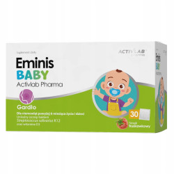 Eminis BABY 30 saszetek Truskawka Flora bakteryjna Gardło Nos Dla Dzieci