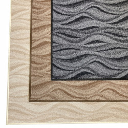 Dywan Pętelka 100x150 Fala Krem Beż Szary Grafit Salon Kuchnia Praktyczny