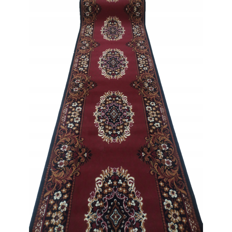 CHODNIK OKAZJA !!!! dywanowy BCF MEDALION bordo MOCNY 100cm