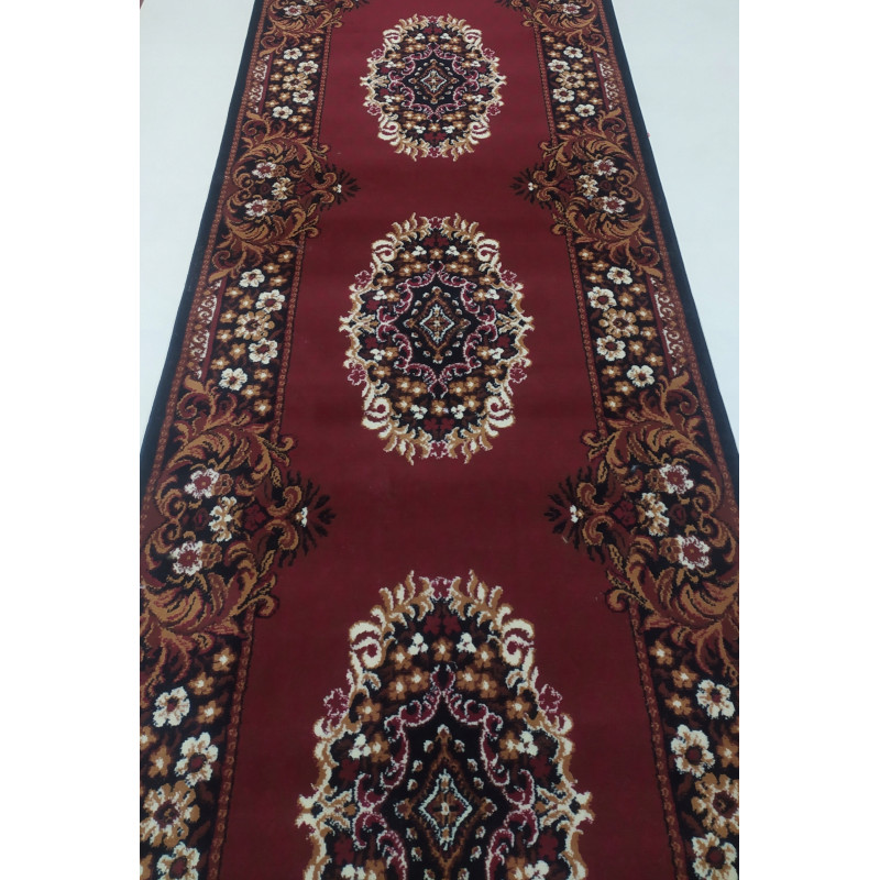 CHODNIK OKAZJA !!!! dywanowy BCF MEDALION bordo MOCNY 100cm