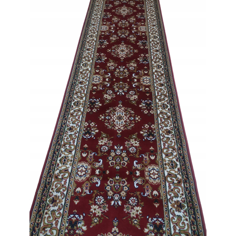 CHODNIK Dywanowy heat-set Aquarela tradycja bordo Miękki szer.100 cm