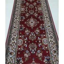 CHODNIK Dywanowy heat-set Aquarela tradycja bordo Miękki szer.100 cm