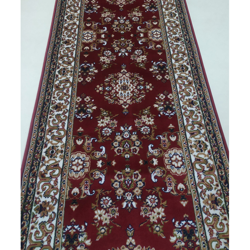 CHODNIK Dywanowy heat-set Aquarela tradycja bordo Miękki szer.100 cm