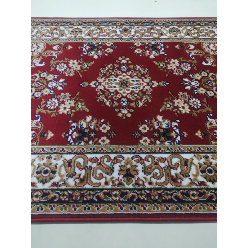 CHODNIK Dywanowy heat-set Aquarela tradycja bordo Miękki szer.100 cm