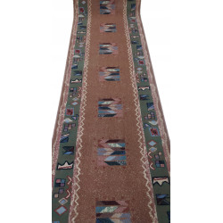 CHODNIK OKAZJA !!! Dywanowy heat-set Zamek brąz /zieleń szer. 90cm
