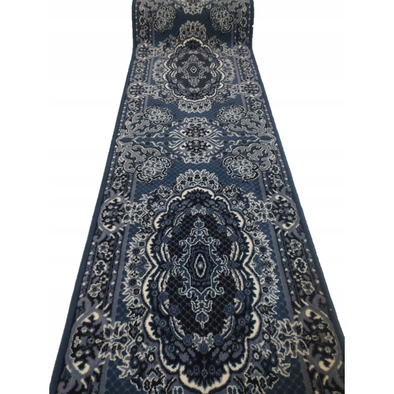 CHODNIK OKAZJA !!!! dywanowy BCF TRADYCJA szaro/niebieski MOCNY 100cm