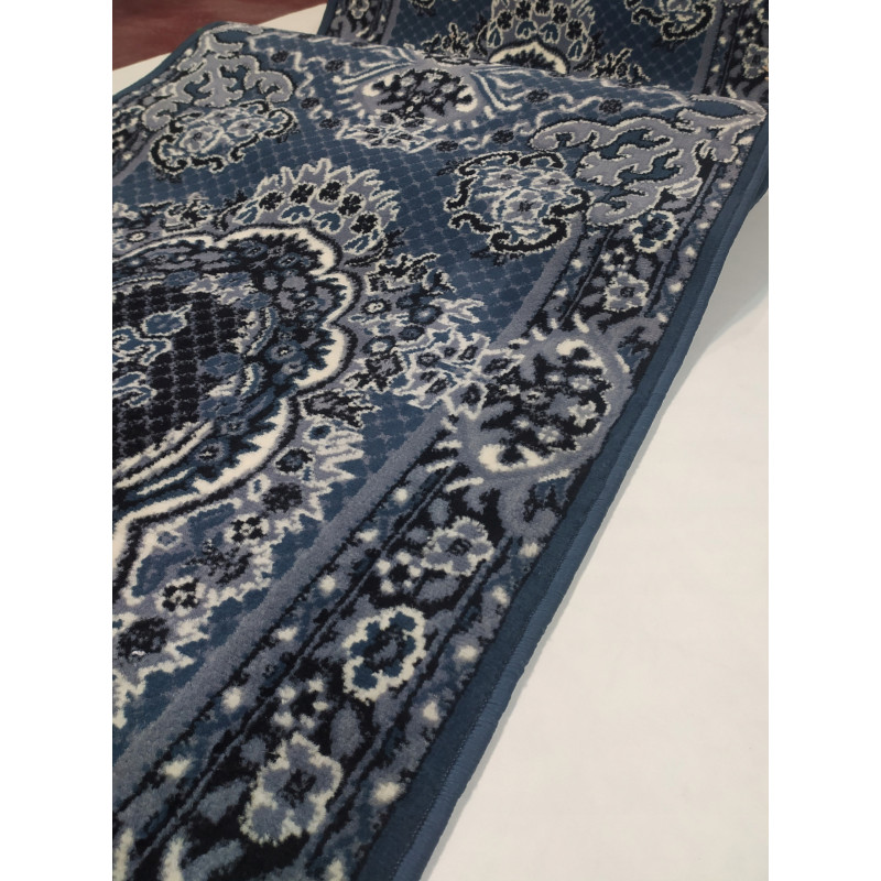 CHODNIK OKAZJA !!!! dywanowy BCF TRADYCJA szaro/niebieski MOCNY 100cm