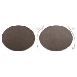 Dywan ETON PLUS koło mocca brązowy jednolity, jednokolorowy, gładki koło 200cm