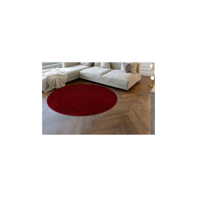 Dywan ETON PLUS koło czerwony jednolity, jednokolorowy, gładki koło 200cm Dywan ETON PLUS koło czerwony jednolity, jednokolorowy, gładki koło 200cm