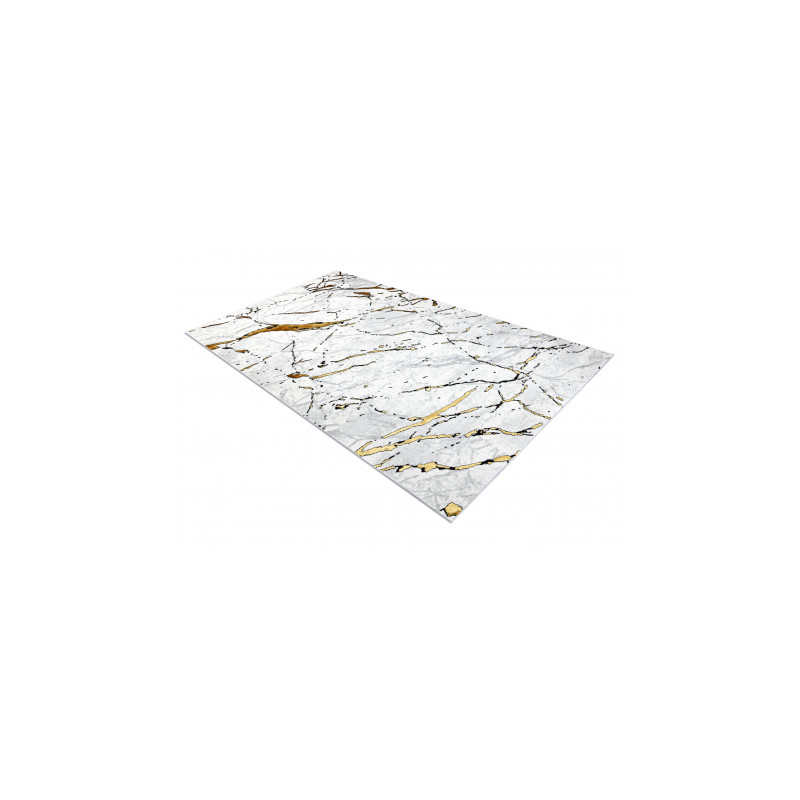 Dywan ALLURE 1963 Marmur - Strukturalny, stylowy, glamour biały / złoty 120x170cm