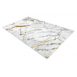 Dywan ALLURE 1963 Marmur - Strukturalny, stylowy, glamour biały / złoty 180x270cm